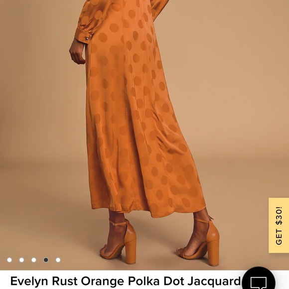 Cupio dress from LuLus. NWOT. Worn once. Two front slits, knot top closure - Picture 4 of 5